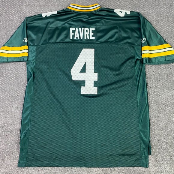 Brett Favre Football Jersey Reebok Equipment Green Bay Packers Men's 2XL - Picture 1 of 16
